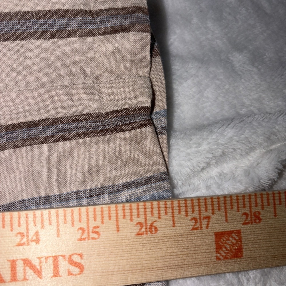 Est 1946 Cato Womens L Linen Blend Striped Loose Lightweight Blazer Coastal EUC - Picture 8 of 9